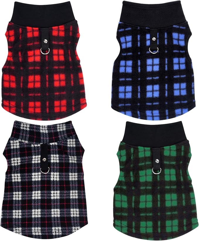 Rbenxia 4 Buffalo Plaid Dog Sweaters - Image 2