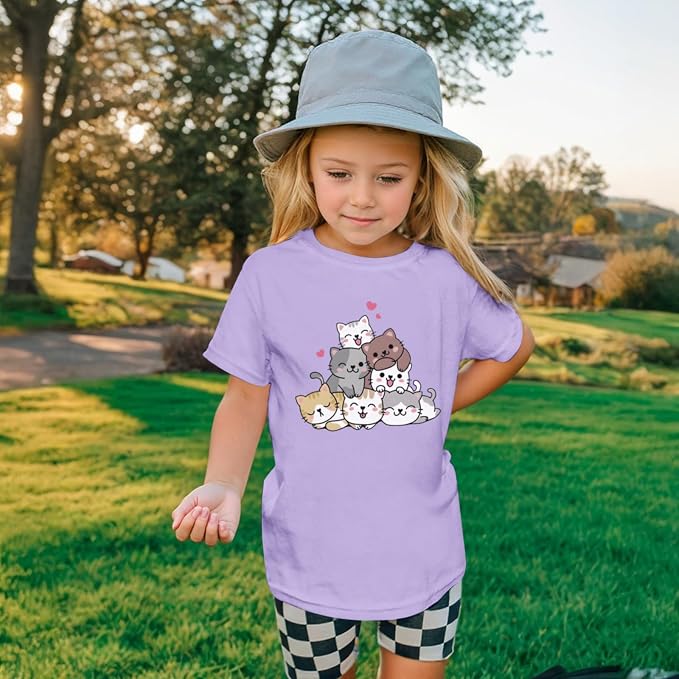 KEEVICI Cute Cartoon Cat Shirts - Image 5