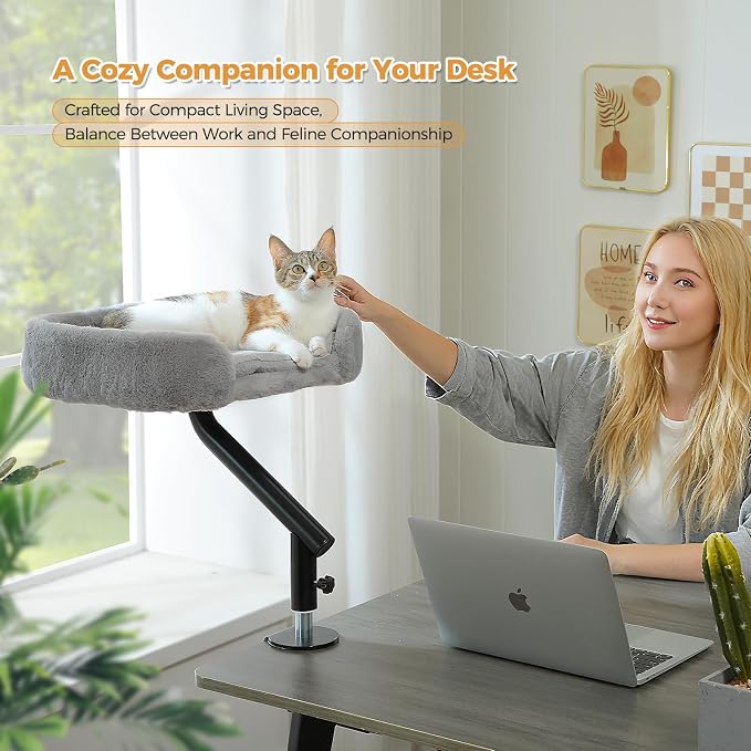 PAWZ Road Cat Desk Bed for Indoor Cats, Cat Bed for Desk Supports Up to 50 lbs - Image 7