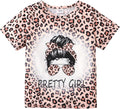 PATPAT Girls Crewneck Short Sleeve Graphic Tees Animal Print Shirts Cute Summer by PATPAT