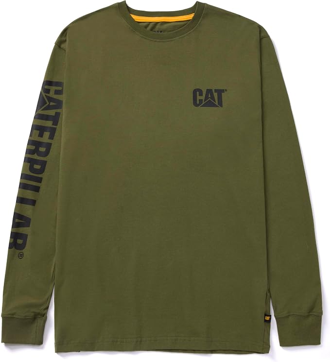 Caterpillar Trademark Banner Long Sleeve Tee Shirts by Caterpillar+Workwear