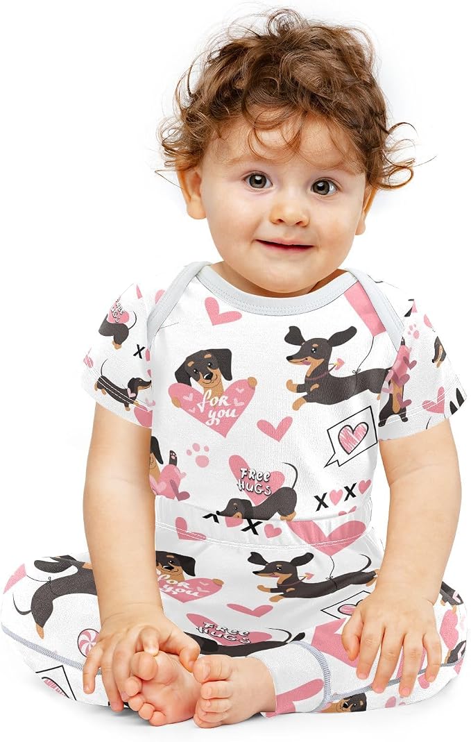 Baby Clothes Set Infant Bodysuits Pants Sets 0-24M - Image 2