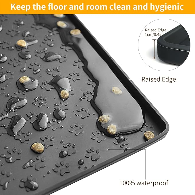 Ptlom Pet Placemat for Dog and Cat, Mat for Prevent Food and Water Overflow - Image 6