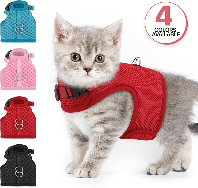 MoNiBloom Soft Cat Harness for Walking Escape Proof and Travel, Kitten - Image 7