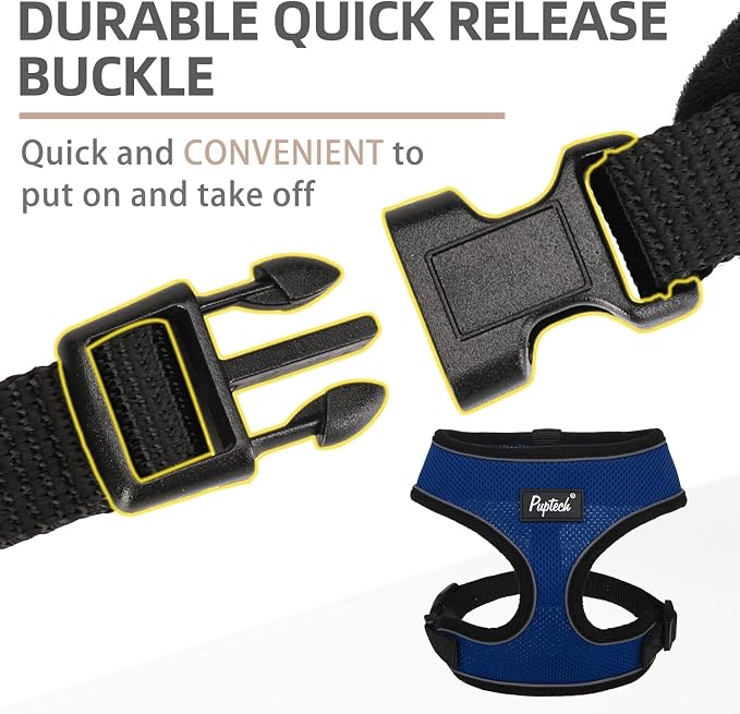 PUPTECK Soft Mesh Dog Harness and Leash Set Pet Puppy Cat Comfort Padded Vest - Image 4