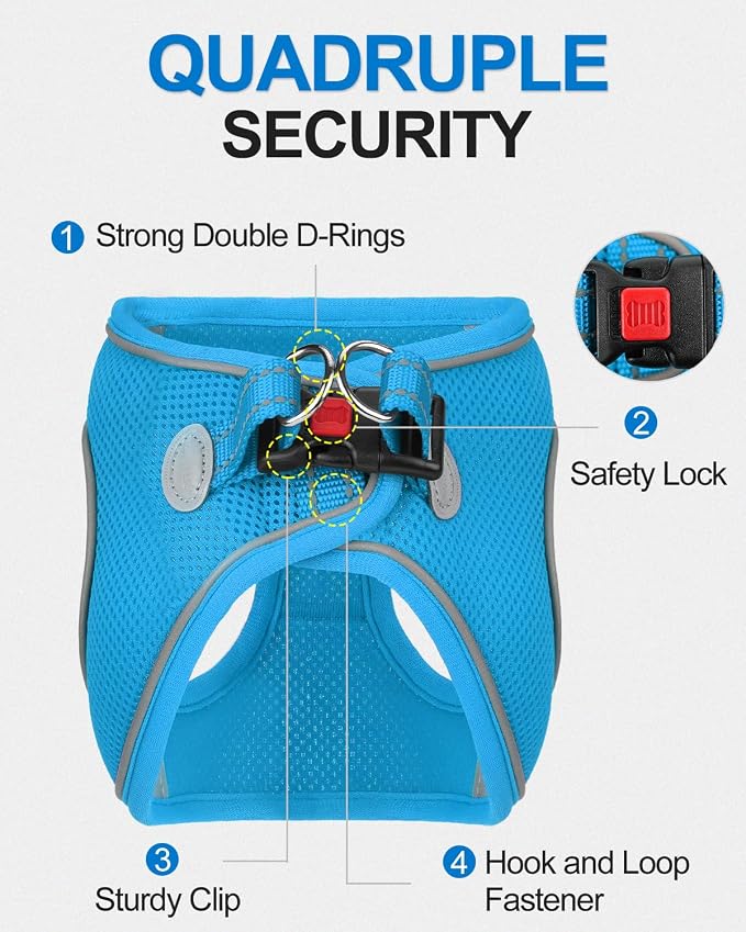 Joytale Small Dog Harness, Breathable Mesh Step-in Vest, Reflective Soft Padded - Image 3
