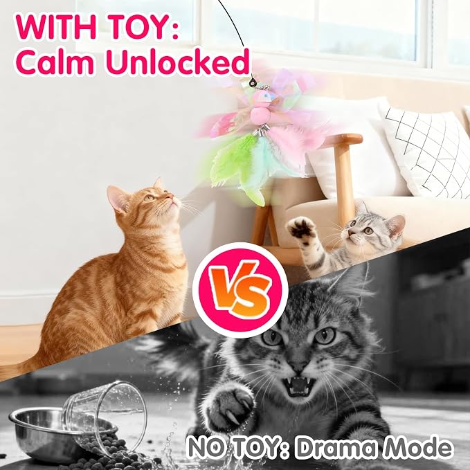 Walfront Interactive Feather Cat Toy - Image 3