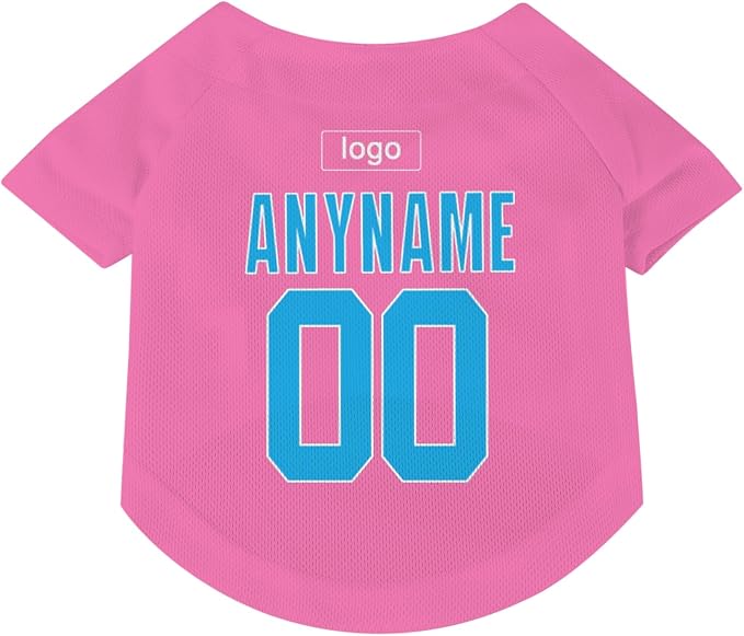 Custom Pet Dog Baseball Jersey Personalized Dog&Cat Jersey Printed Text Logo - Image 2