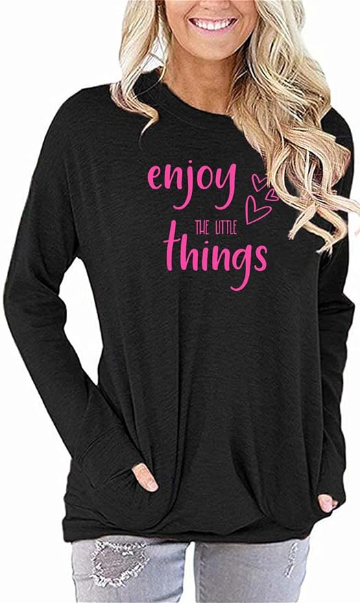 Akihoo Womens Casual Long Sleeve Tunic Tops Crew Neck Shirt Blouses by Akihoo