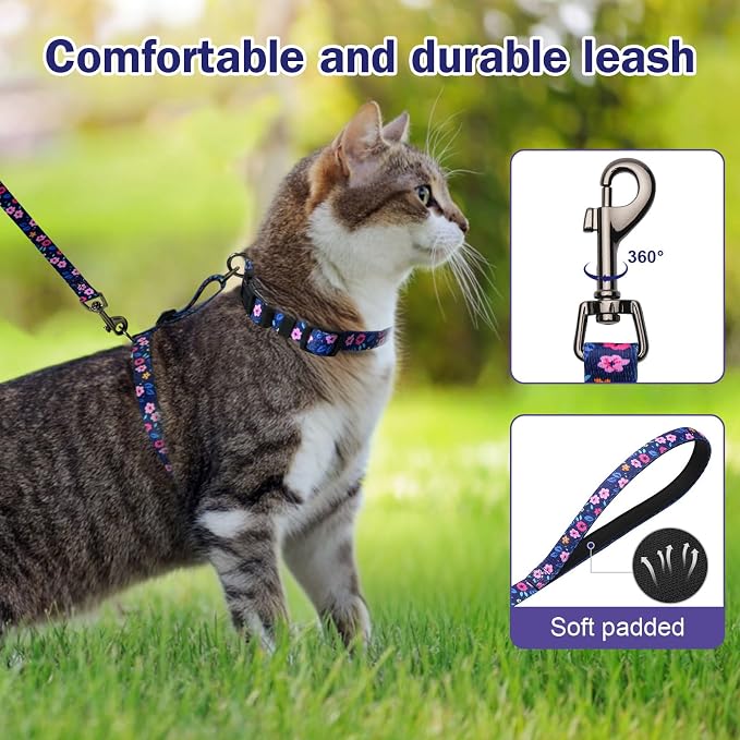 Hikiko Cat Harness and Leash Set Escape Proof Adjustable Walking Travel Cute - Image 4