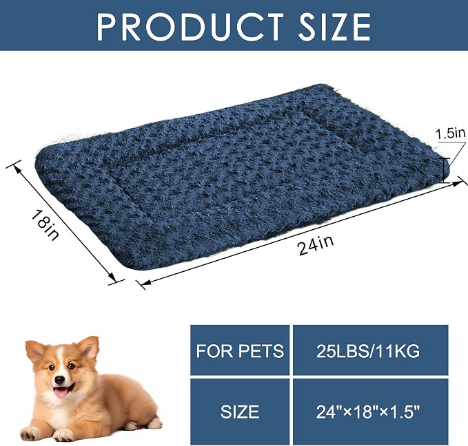 Washable Dog Bed Plush Orthopedic Outdoor Crate Mat - Image 7