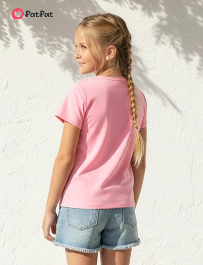 PATPAT Girls Crewneck Short Sleeve Graphic Tees Animal Print Shirts Cute Summer - Image 3