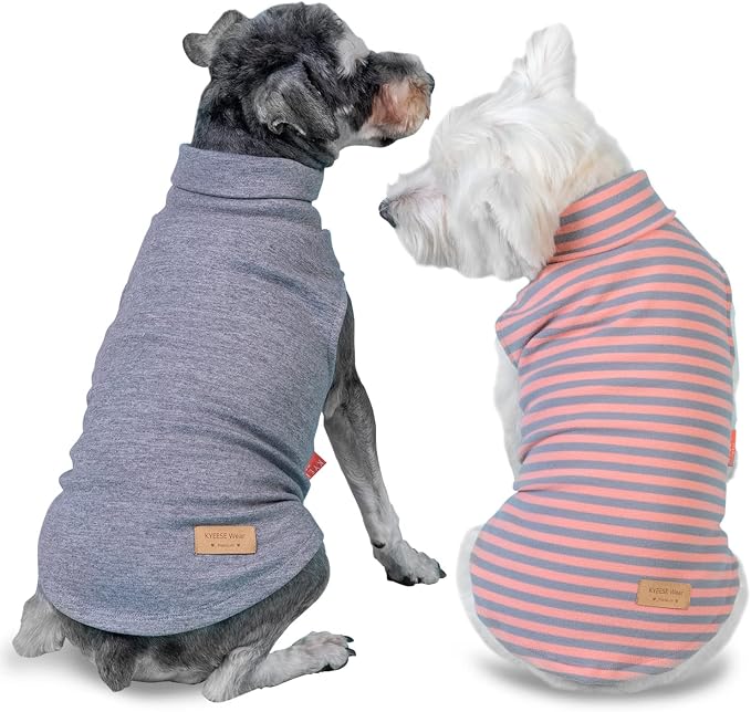 KYEESE 2Pack Dog Sweater Soft Dogs Clothes Warm Pets Clothes Turtleneck Pet by KYEESE
