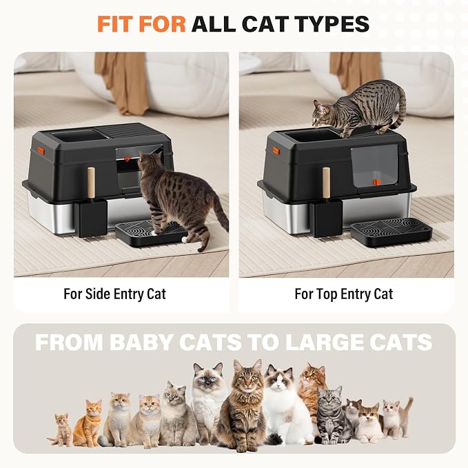 Removable Stainless Steel Cat Litter Box - Image 7