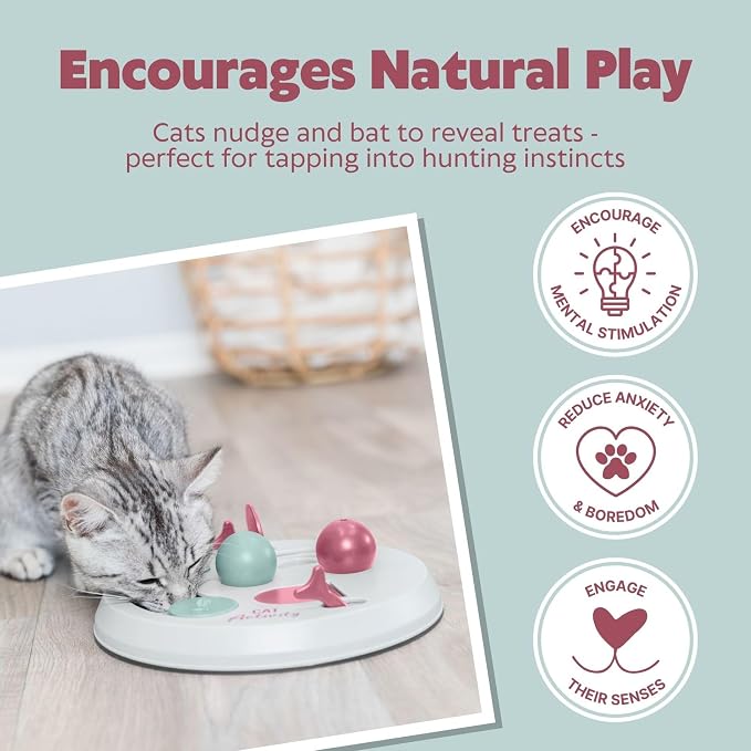 Trixie Cat Activity Flip Board – 4-Module Treat Puzzle Enrichment Toy - Image 2