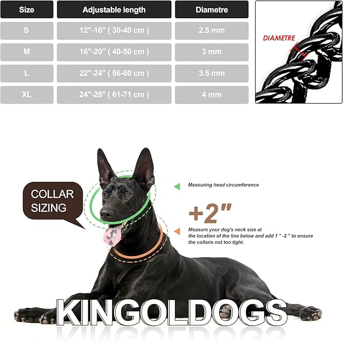 Black Dog Chain Collar - Image 6