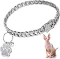 Hillban Cat Collar Diamond Chain Glitter Collar Walking Metal by Hillban