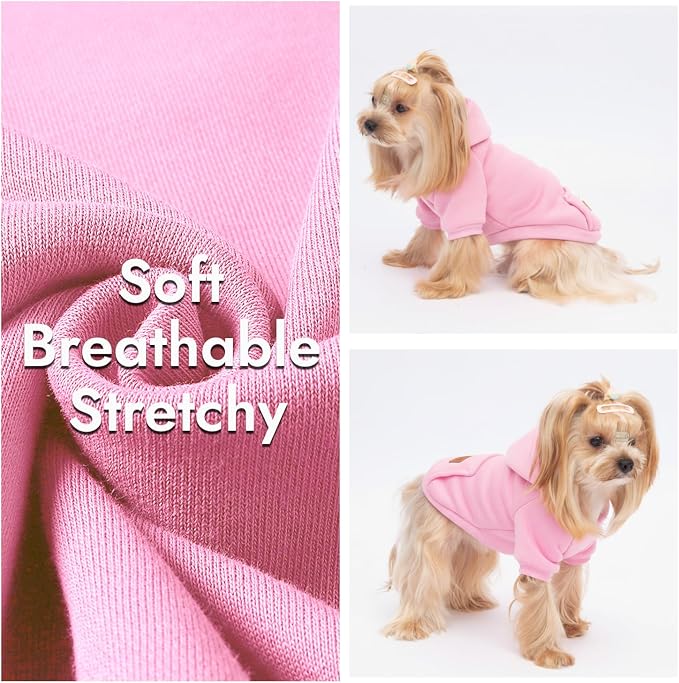 1 Pack Dog Hoodie Warm Hood Dog Sweater Cold Weather Small Dogs Sweatshirt - Image 5