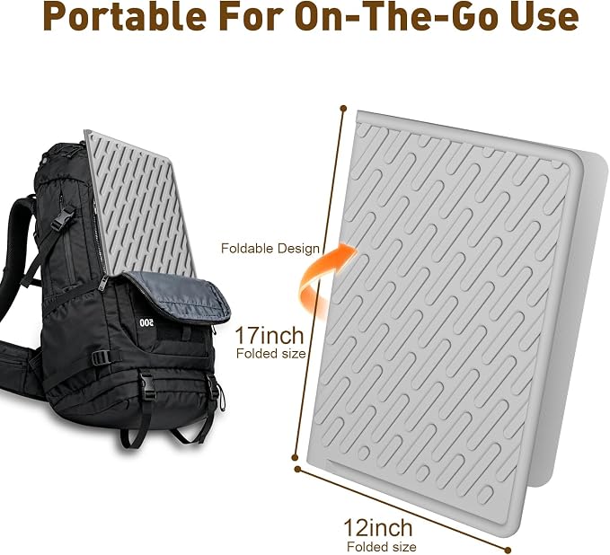 Cat Litter Mat with Grooves & Raised Edge, Urineproof/Waterproof, Litter - Image 4