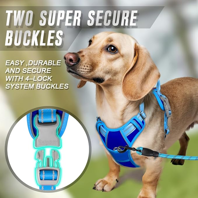 BARKBAY No Pull Dog Harness Front Clip Heavy Duty Reflective Easy Control Handle - Image 4
