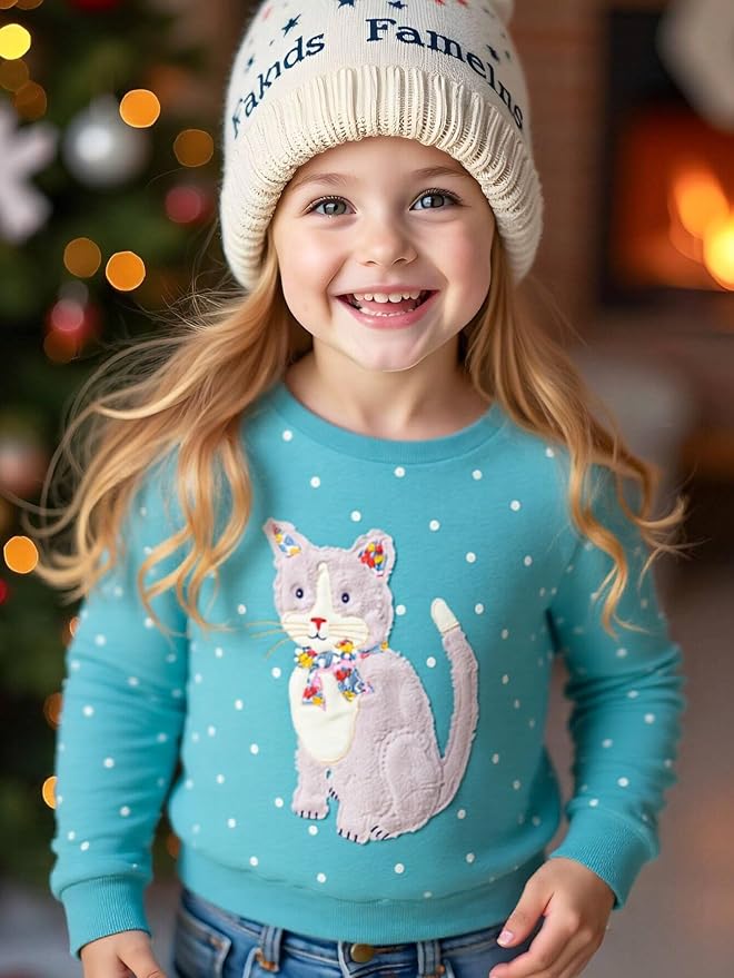 RETSUGO Toddler Baby Girls Sweatshirts Casual Pullover Crewneck Winter Long - Image 2