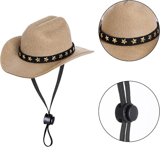 choyaxo Halloween Costumes for Dogs Cat Pet Cowboy Costume Cowboy Hat - Image 2