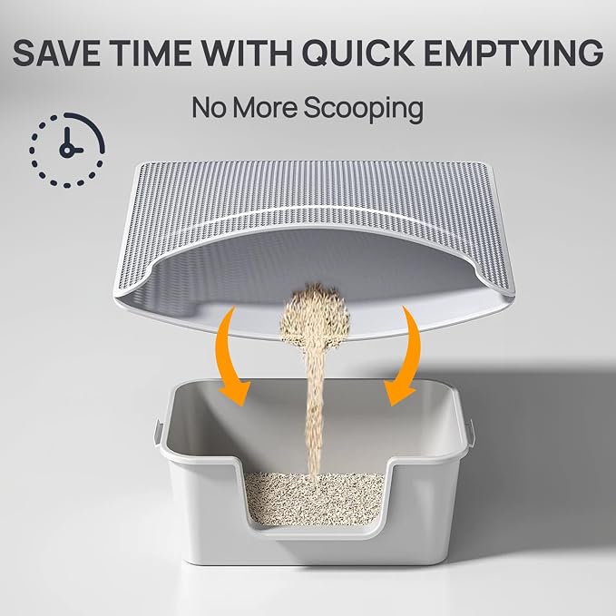 Upgraded Cat Litter Mat, Pet Feeding Mat, Detachable Dual Layer Litter Trapper - Image 5