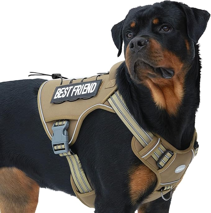 AUROTH Tactical Harness for Large Dogs No Pull Adjustable Pet Harness by AurothPets