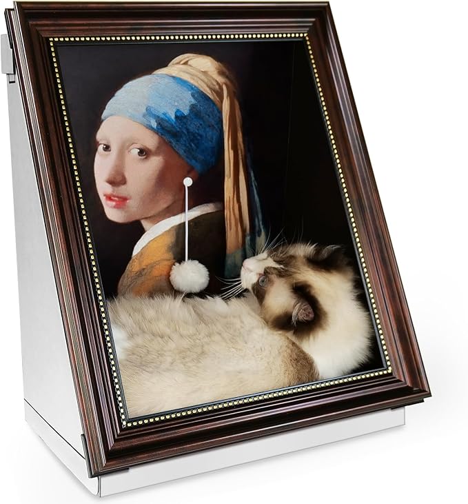 Mona Lisa Cat Bed Painting Cat Scratcher Bed CartBoard Cat House by Sey%C3%B5ssbe