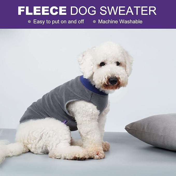 cyeollo 2 Pack Dog Sweater Fleece Reflective Doggy Sweatshirt Pullover - Image 2