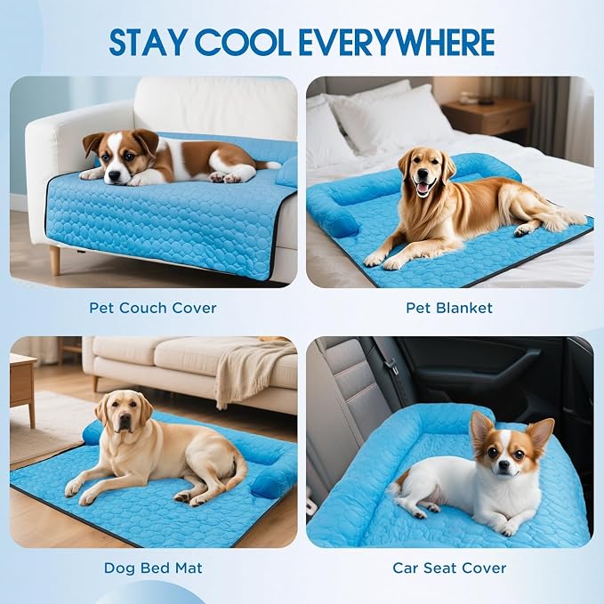 Cooling Dog Bed, Cooling Mat for Dogs & Cats | Machine Washable Couch Bed - Image 6