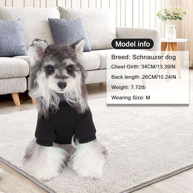 2 Pack Dog Hoodie Warm Hood Dog Sweater Cold Weather Small Dogs Sweatshirt - Image 3