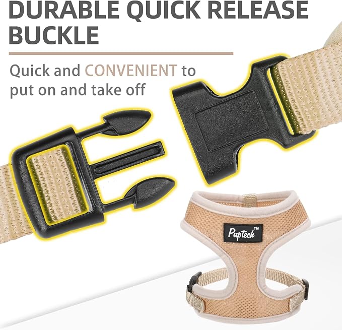 PUPTECK Soft Mesh Dog Harness and Leash Set Pet Puppy Cat Comfort Padded Vest - Image 4