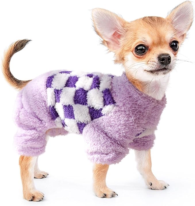 Sebaoyu Turtleneck Dog Pajamas for Small Dogs, Fleece Sweater, Winter Cute Tiny by Sebaoyu