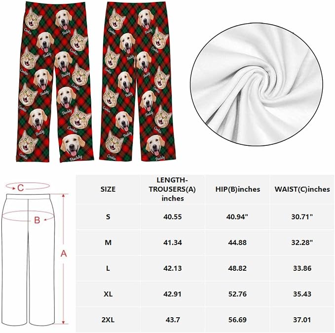 Artsadd Personalized Christmas Pajama Pants Socks - Image 5