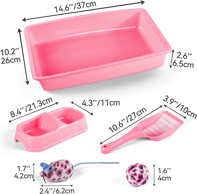 PAWISE Cat Litter Box Set, Small Kitten Starter Kit, Includes Litter Box - Image 3