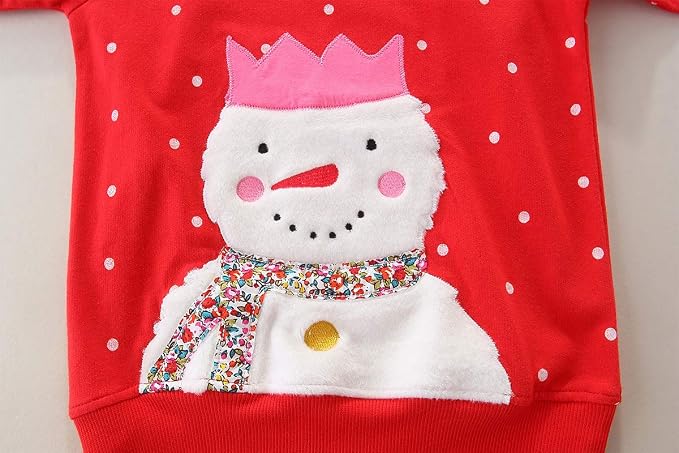 Bumeex Toddler Girl Sweatshirt Clothes Outfit, Cotton Crewneck Christmas - Image 4