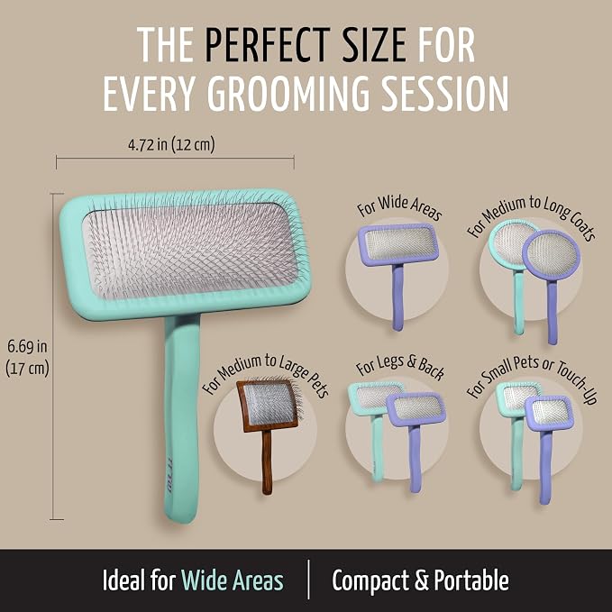 Tauro Pro Line Slicker Brush for Dogs & Cats, Deshedding, Dematting & - Image 7