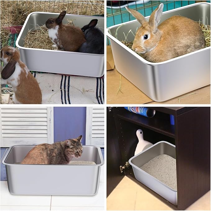 Stainless Steel Litter Box, Non Stick Litterbox No Smell - Image 5