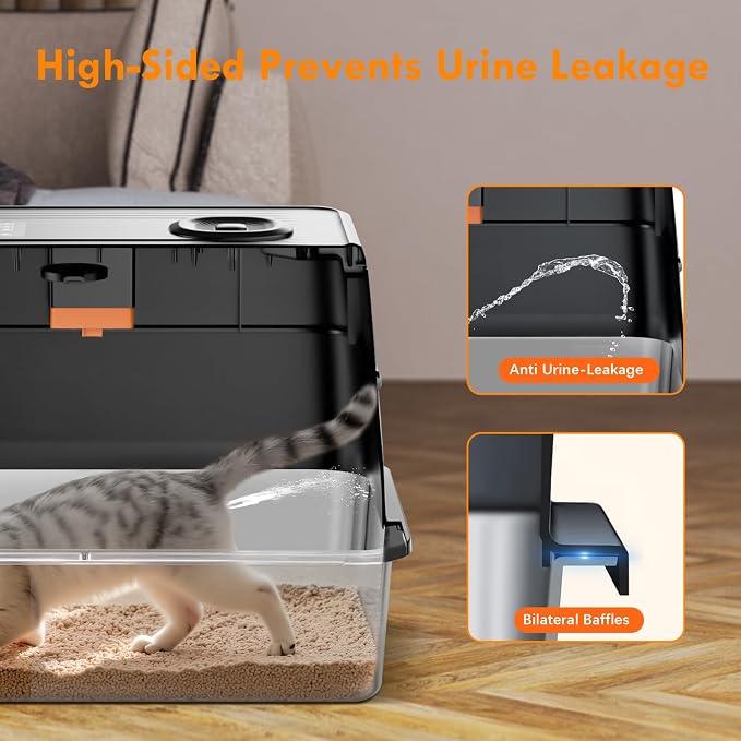 Smart Odor Control Stainless Steel Cat Litter Box - Image 6