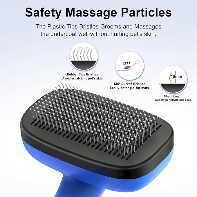 Self Cleaning Slicker Brush for Dog, Skin Friendly Shedding & Grooming Tool for - Image 2