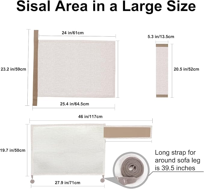 Cat Scratch Sofa Protector, 27.6”L*19.6“W Cat Scratch Furniture Protector Pad - Image 2