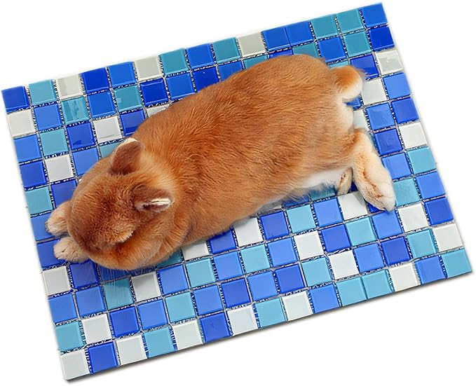 Mosaic Ice Mat for Hamsters, Rabbits and Small Pets, Summer Cooling Pad by NASIDE