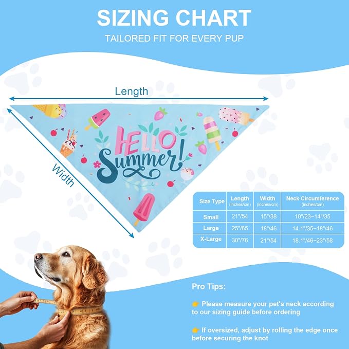 Summer Dog Bandana for Medium Large Dogs - Image 3