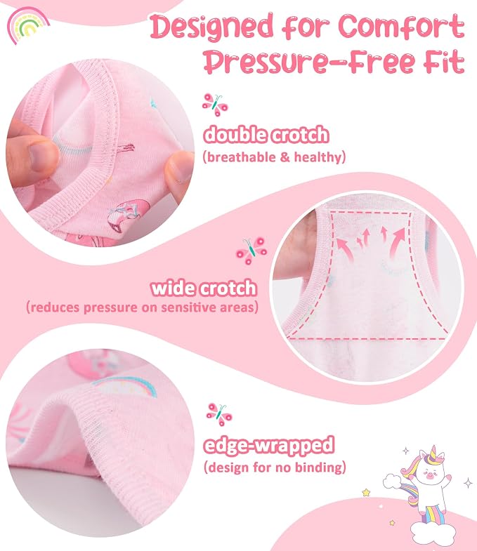 Girls and Toddlers 100% Cotton Underwear Tagless Soft Panties Size 2-3T - Image 4