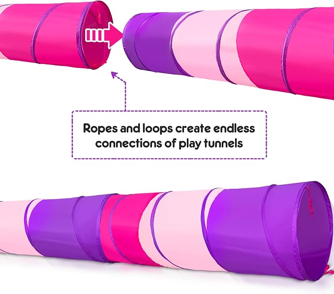 PigPigPen Kids Tunnel for Toddlers, Pop Up Play Tunnel Tent for Babies or Dogs - Image 2
