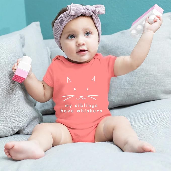 My Siblings Have Paws Bodysuit Baby Paws Romper Cat Whiskers Bodysuit Cute Baby - Image 2