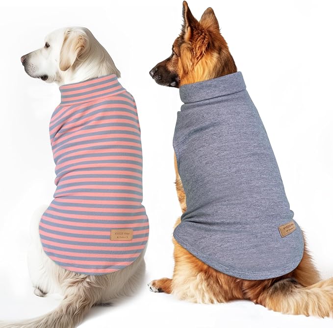 KYEESE 2Pack Dog Sweater Stretchy Dog Sweatshirt Warm Pet Coats Soft Pet by KYEESE