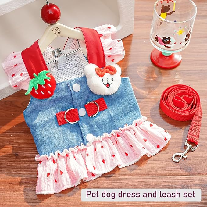 ANIAC Denim Dog Dress Harness - Image 3