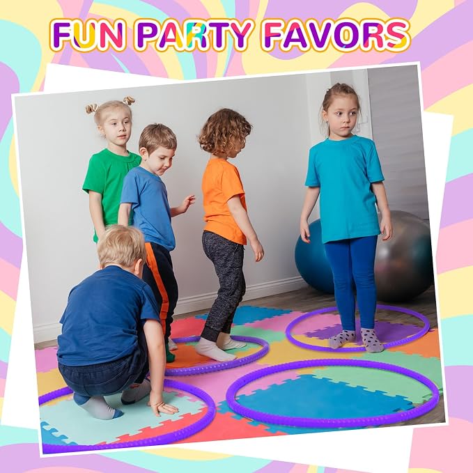 Shappy 6 Pcs Exercise Hoop Detachable Adjustable Plastic Toy Playground Toys - Image 5